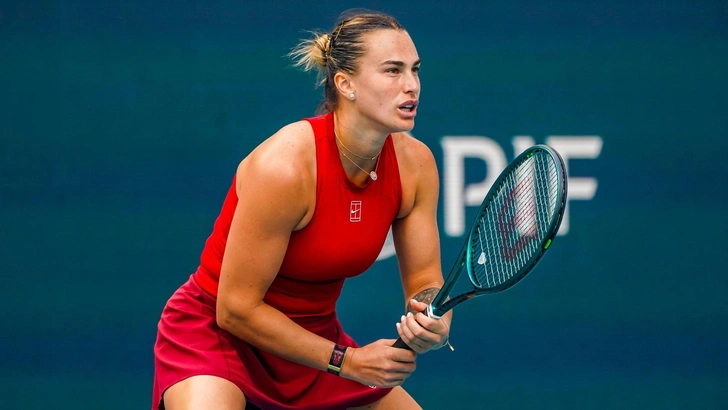 Sabalenka on court